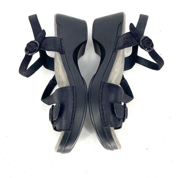 Dansko Slingback Open Toe Black Leather Comfort Sandal Women's Size EU 40 - Picture 6 of 9